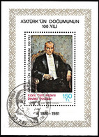 Turkish Cyprus, Zypren - 1981 - 100 Year The Birth Centenary Of Atatürk - 1.Mini S/Sheet - USED - Oblitérés