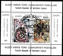 Turkish Cyprus, Zypren - 1993 - Europa Cept - 1.Mini S/Sheet - USED - Usati