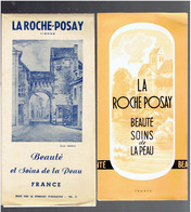 LA ROCHE POSAY VIENNE 1955 LOT 2 DEPLIANTS PUBLICITAIRES DU SYNDICAT D INITIATIVES - Poitou-Charentes