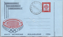 AUSTRALIA AEROGRAMA 1956 JUEGOS OLIMPICOS DE MELBOURNE OLYMPIC GAMES - Ete 1956: Melbourne