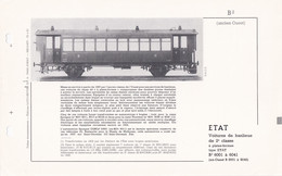 VOITURE B2 FICHE DOCUMENTAIRE LOCO REVUE N° 585 AVRIL 1977 - Französisch