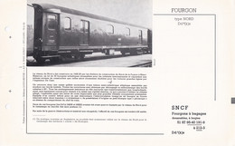 FOURGON TYPE NORD FICHE DOCUMENTAIRE LOCO REVUE N° 577 OCTOBRE 1976 - Französisch