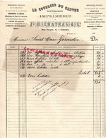87 - LIMOGES- RARE FACTURE IMPRIMERIE  J.B. CHATRAS- 8 RUE TURGOT- COURRIER DU CENTRE- 1880-SAINT MARC GIRARDIN - Druck & Papierwaren
