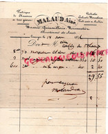 87- LIMOGES- RARE FACTURE 1842- MALAUD AINE FABRIQUE CHAUSSURES- MERCERIE QUINCAILLERIE- - Textilos & Vestidos