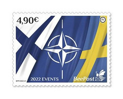 Finland 2022 Accession To NATO Of Finland And Sweden BeePost FI Stamp Mint - Nuevos