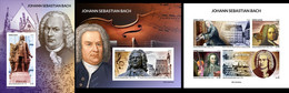 Sierra Leone 2022, Music, Bach, 4val In BF+2BF IMPERFORTED - Minéraux