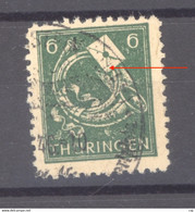 SBZ  - Thüringen  :  MI 95 PF XI  (o) Variété: Trait Brique De L'enveloppe Brisé - Usados