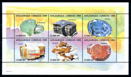 Mozambico 1999, Minerals, 6val In BF - Minéraux
