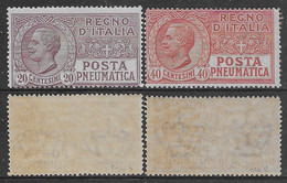 Italia Italy 1925 Regno Pneumatica Leoni Sa N.PN8-PN9 Completa Nuova Integra MNH ** - Posta Pneumatica