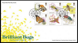 GROSSBRITANNIEN GRANDE BRETAGNE GB 2020 BRILLIANT BUGS SET 6v. FDC SG 4428-33 MI 4657-62 YT 5073-78 SC 4030-35 - 2011-2020 Em. Décimales