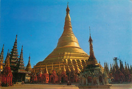 CPSM Shwedagon Pagoda Built-Rangoon    L1996 - Myanmar (Burma)