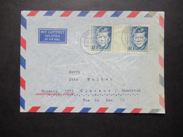 1964 Berlin (West) John F. Kennedy Nr.241 (2) MeF Auslandsbrief Mit Luftpost Berlin - Clarens Montreux Schweiz - Lettres & Documents