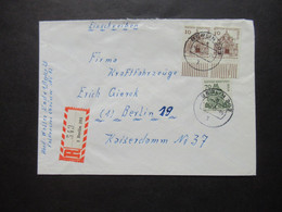 1964 Berlin (West) Bauwerke Nr.242 Waagerechtes Paar Unterrand MiF Mit Nr.248 Einschreiben Ortsbrief Berlin 203 - Briefe U. Dokumente