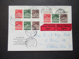 1966 Berlin (West) Brandenburger Tor Zusammendrucke MeF 1x Oberrand! Durch Eilboten Expres Düsseldorf - Berlin 19 - Storia Postale