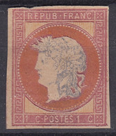 FRANCE : 1876 - ESSAI PROJET GAIFFE 1c CADRE ROSE EFFIGIE GRISE NEUF - A VOIR - COTE 310 € - Essais, Non-émis & Vignettes Expérimentales