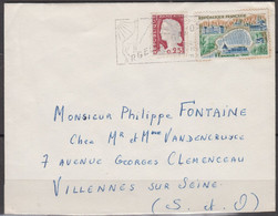 Compo Marianne De Decaris 25c Y.T.1263 + Bagnoles De L'Orne 20c Y.T. 1293 Sur Enveloppe De 65 ARGELES GAZOST Année 1961 - 1960 Marianne Van Decaris