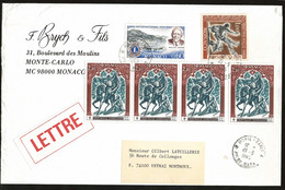 ENVELOPPE MONACO MONTE CARLO 1985 POUR VETRAZ MONTHOUX - Storia Postale