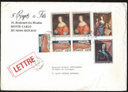 ENVELOPPE MONACO MONTE CARLO 1985 POUR VETRAZ MONTHOUX - Lettres & Documents