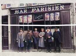 BAR PARISIEN A SITUER  D APRES PLAQUE PHOTO OU CARTE ANCIENNE COLORISEE PAR MES SOINS - Cafes