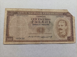 Billete De Timor (Portugal) De 100 Escudos, Año 1959 - Timor