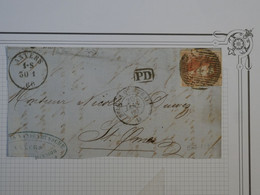 BL16 BELGIQUE   LETTRE DEVANT 1860 ANVERS  ST OMER  FRANCE +40C ROUGE + +AFFRANCH. INTERESSANT+ + - 1849-1865 Medaillons (Varia)