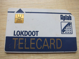 Aplab LOKDOOT Chip Phonecard, LOK02d, Backside 8 Digit Serial Number, Used,backside With Gold Cover - Inde