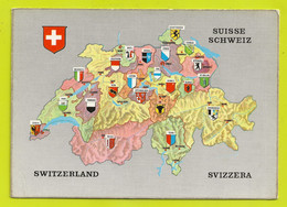 SUISSE Switzerland Svizzera Schweiz Plan Des Cantons Vaud Valais Ticino Jura Bern St Gallen ............ VOIR DOS - St. Anton