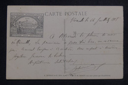 FRANCE - Vignette De Lyon De L'Exposition Internationale En 1914 Sur Carte Postale   - L 138092 - Lettres & Documents