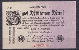 Germany - 1923 - 2 000 000 Mark  -K23  Wmk Oak Leaves.. R102a.. UNC - 2 Millionen Mark