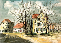 Dübendorf Lindenplatz - Aquarell (6) * 10. 10. 1980 - Dorf