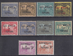 WALLIS & FUTUNA : SERIE TAXE N° 1/10 NEUFS * GOMME AVEC CHARNIERE - COTE 64 € - Timbres-taxe