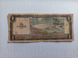 Billete De El Salvador De 1 Colon, Año 1982 - Salvador