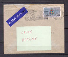 CANADA N° 890 SUR LETTRE  OBLITERE  COTE ? €    VISITE DU PAPE  ARMOIRIE - Storia Postale