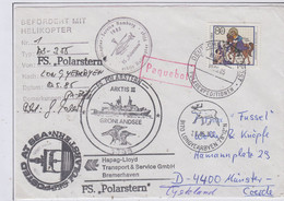 Greenland Heli Flight From PFS Polarstern To Longyearbyen 10.5.1985 Signature (TU166A) - Vuelos Polares