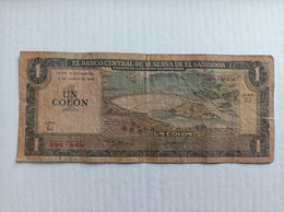 Billete De El Salvador De 1 Colon, Año 1982 - Salvador