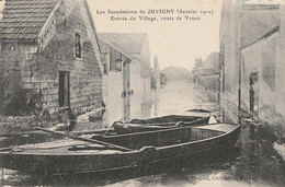 JUVIGNY. - Les Inondations De Janvier 1910 - Entrée Du Village, Route De Vraux - Other & Unclassified
