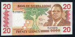 SIERRA LEONE  P16  20   LEONES  DATE 27.4.1988 # B/1    UNC. - Sierra Leona