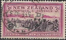 NEW ZEALAND 1940 Centenary Stamp - 3d. Landing Of Immigrants, 1840 FU - Gebruikt