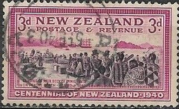NEW ZEALAND 1940 Centenary Stamp - 3d. Landing Of Immigrants, 1840 FU - Gebraucht