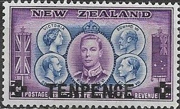 NEW ZEALAND 1944 British Monarchs Surcharged - 10d. On 1½d. - Blue And Mauve MNH - Unused Stamps