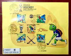 Fdc Ms Field Hockey India Inde Indien Rare / Hockey Sur Gazon Kampohokeo - Hockey (sur Gazon)