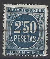 España Impuesto De Guerra U 51 (o) Cifra. 1898 - Tasse Di Guerra