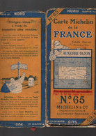 Carte Michelin N°65 Auxerre-Dijon (2750-25) (M4924) - Cartes Routières