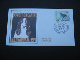 2 Enveloppes 1er Jours Monaco Chiens - Storia Postale