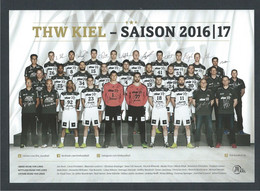 Autogrammkarte THW Kiel Saison 2016-2017 Handball Bundesliga 15 X 21 Cm - Balonmano