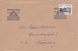 Postforbindelser Tyskland - Sverige Postmuseum, Stockholm, 14.5.1971 - Cartas & Documentos