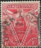 NEW ZEALAND 1946 Peace Issue - 11/2d. St Paul's Cathedral FU - Gebraucht