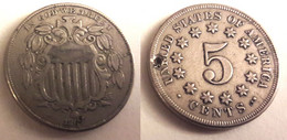 USA - 5 Cents 1967  - Shield Nickel - 1866-83: Escudo