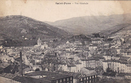 SAINT PONS DE THOMIERES - BEZIERS - HERAULT  -  (34)   -  CPA  - 1916 - BEL AFFRANCHISSEMENT POSTAL - Saint-Pons-de-Thomières