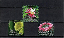 Moldova 2022 . Cactus Flowers. 3v. - Moldawien (Moldau)